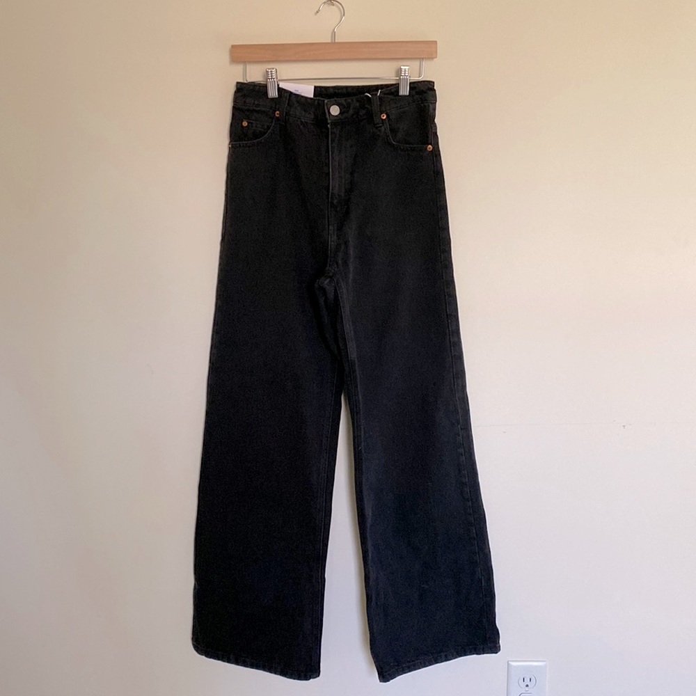 NWT H&M Black Wide Leg Jeans